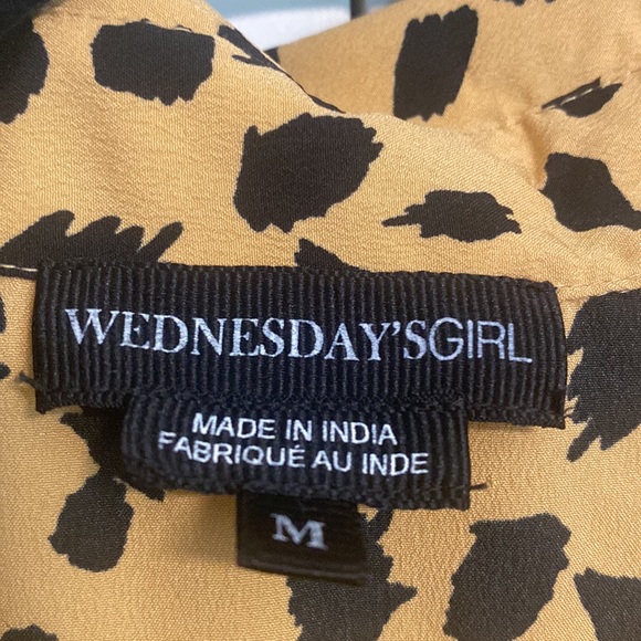 Wednesday’s Girl cheetah print long sleeve shirt dress size M - Picture 3 of 4